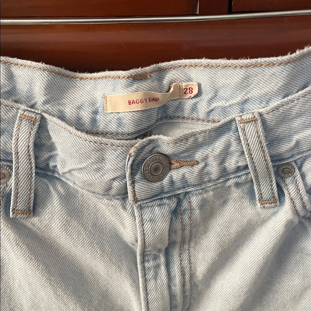 Levi's Light Blue High-Rise Straight Jeans - Picture 3 of 11